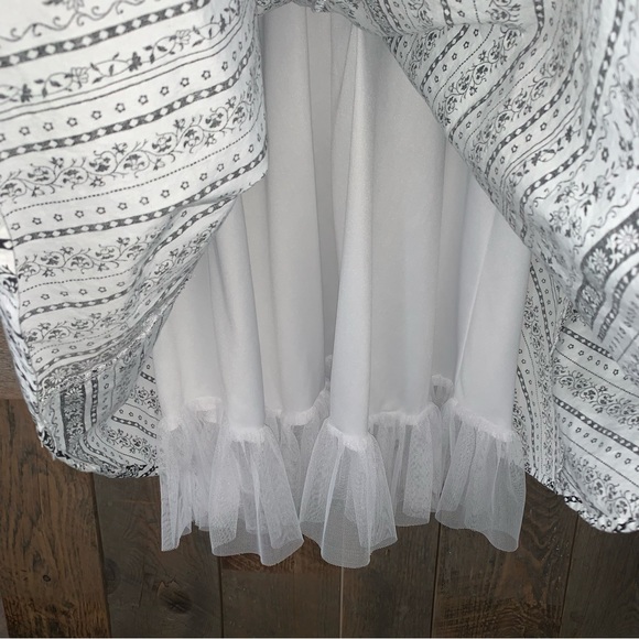 Women’s 3 Vintage MY MICHELLE White Black Floral Spaghetti Strap Sundress EXC - Picture 9 of 16